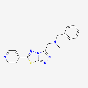 N-methyl-1-phenyl-N-{[6-(4-pyridinyl)[1,2,4]triazolo[3,4-b][1,3,4]thiadiazol-3-yl]methyl}methanamine