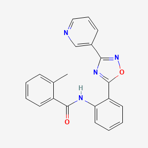 2-methyl-N-{2-[3-(3-pyridinyl)-1,2,4-oxadiazol-5-yl]phenyl}benzamide