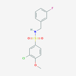 3-CHLORO-N-[(3-FLUOROPHENYL)METHYL]-4-METHOXYBENZENE-1-SULFONAMIDE