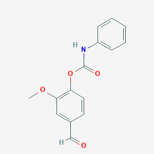 molecular formula C15H13NO4 B448453 4-Formyl-2-methoxyphenyl phenylcarbamate CAS No. 76455-58-8
