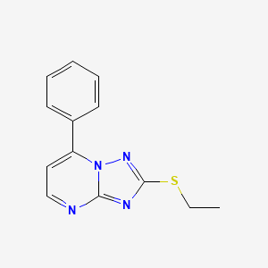 molecular formula C13H12N4S B4484549 2-(ETHYLSULFANYL)-7-PHENYL-[1,2,4]TRIAZOLO[1,5-A]PYRIMIDINE 