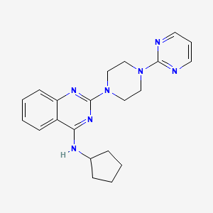 N-cyclopentyl-2-[4-(2-pyrimidinyl)-1-piperazinyl]-4-quinazolinamine