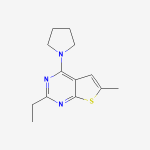 2-ethyl-6-methyl-4-(1-pyrrolidinyl)thieno[2,3-d]pyrimidine