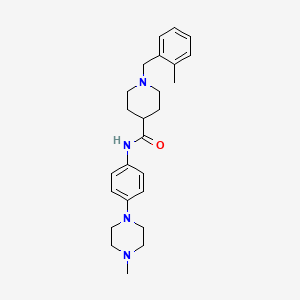 1-[(2-methylphenyl)methyl]-N-[4-(4-methylpiperazin-1-yl)phenyl]piperidine-4-carboxamide