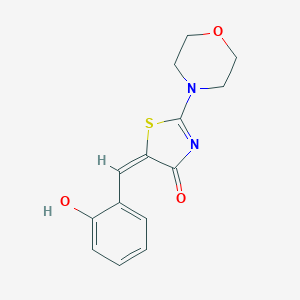 molecular formula C14H14N2O3S B448460 5-(2-hydroxybenzylidene)-2-(4-morpholinyl)-1,3-thiazol-4(5H)-one 