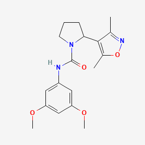 N-(3,5-dimethoxyphenyl)-2-(3,5-dimethyl-1,2-oxazol-4-yl)pyrrolidine-1-carboxamide