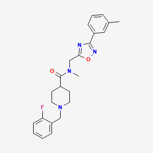 1-[(2-FLUOROPHENYL)METHYL]-N-METHYL-N-{[3-(3-METHYLPHENYL)-1,2,4-OXADIAZOL-5-YL]METHYL}PIPERIDINE-4-CARBOXAMIDE