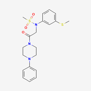 N-[3-(methylthio)phenyl]-N-[2-oxo-2-(4-phenyl-1-piperazinyl)ethyl]methanesulfonamide