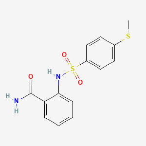 molecular formula C14H14N2O3S2 B4484655 2-[4-(METHYLSULFANYL)BENZENESULFONAMIDO]BENZAMIDE 