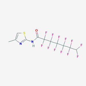 molecular formula C11H6F12N2OS B448466 2,2,3,3,4,4,5,5,6,6,7,7-dodecafluoro-N-(4-methyl-1,3-thiazol-2-yl)heptanamide 