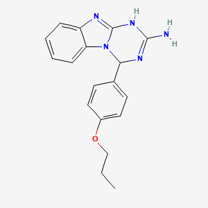 4-(4-propoxyphenyl)-1,4-dihydro[1,3,5]triazino[1,2-a]benzimidazol-2-amine