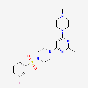 4-{4-[(5-fluoro-2-methylphenyl)sulfonyl]-1-piperazinyl}-2-methyl-6-(4-methyl-1-piperazinyl)pyrimidine