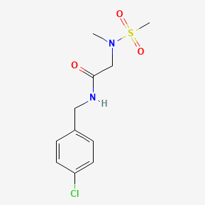 N-[(4-chlorophenyl)methyl]-2-[methyl(methylsulfonyl)amino]acetamide