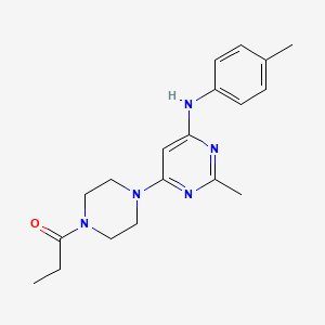 1-(4-{2-METHYL-6-[(4-METHYLPHENYL)AMINO]PYRIMIDIN-4-YL}PIPERAZIN-1-YL)PROPAN-1-ONE