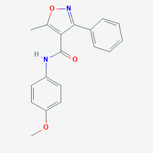 molecular formula C18H16N2O3 B448476 N-(4-methoxyphenyl)-5-methyl-3-phenyl-1,2-oxazole-4-carboxamide CAS No. 309950-34-3