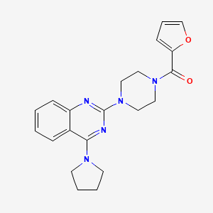 molecular formula C21H23N5O2 B4484762 2-[4-(2-furoyl)-1-piperazinyl]-4-(1-pyrrolidinyl)quinazoline 