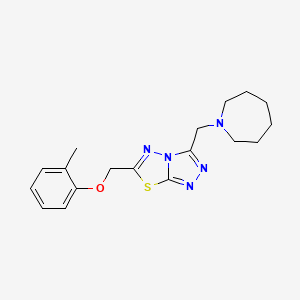 3-(Azepan-1-ylmethyl)-6-[(2-methylphenoxy)methyl][1,2,4]triazolo[3,4-b][1,3,4]thiadiazole