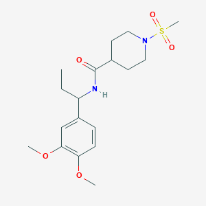 N-[1-(3,4-DIMETHOXYPHENYL)PROPYL]-1-METHANESULFONYLPIPERIDINE-4-CARBOXAMIDE