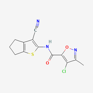 4-chloro-N-(3-cyano-5,6-dihydro-4H-cyclopenta[b]thien-2-yl)-3-methyl-5-isoxazolecarboxamide