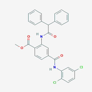 molecular formula C29H22Cl2N2O4 B448483 Methyl 4-[(2,5-dichloroanilino)carbonyl]-2-[(diphenylacetyl)amino]benzoate 