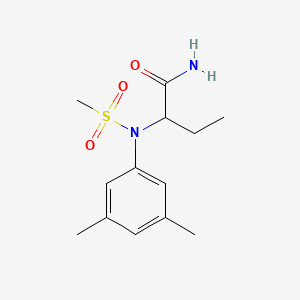 molecular formula C13H20N2O3S B4484834 2-[(3,5-dimethylphenyl)(methylsulfonyl)amino]butanamide 