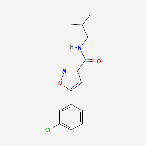 5-(3-chlorophenyl)-N-(2-methylpropyl)-1,2-oxazole-3-carboxamide