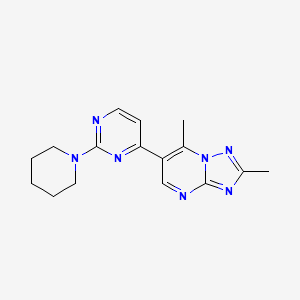 2,7-Dimethyl-6-(2-piperidino-4-pyrimidinyl)[1,2,4]triazolo[1,5-a]pyrimidine