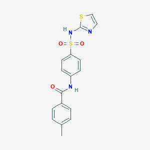 molecular formula C17H15N3O3S2 B448489 4-methyl-N-[4-(1,3-thiazol-2-ylsulfamoyl)phenyl]benzamide CAS No. 313500-47-9