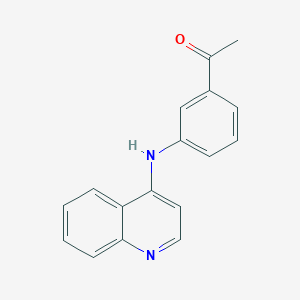 molecular formula C17H14N2O B4484890 1-[3-(4-quinolinylamino)phenyl]ethanone 