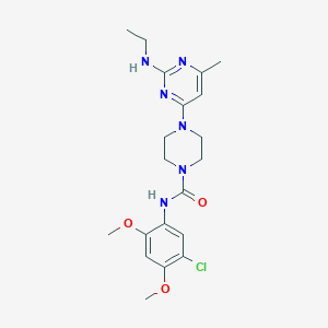 N-(5-chloro-2,4-dimethoxyphenyl)-4-[2-(ethylamino)-6-methyl-4-pyrimidinyl]-1-piperazinecarboxamide