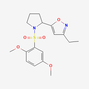 5-[1-(2,5-Dimethoxybenzenesulfonyl)pyrrolidin-2-YL]-3-ethyl-1,2-oxazole