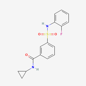 N-cyclopropyl-3-{[(2-fluorophenyl)amino]sulfonyl}benzamide