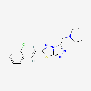 molecular formula C16H18ClN5S B4484926 N-({6-[2-(2-chlorophenyl)vinyl][1,2,4]triazolo[3,4-b][1,3,4]thiadiazol-3-yl}methyl)-N,N-diethylamine 