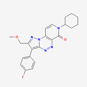 7-cyclohexyl-3-(4-fluorophenyl)-2-(methoxymethyl)pyrazolo[5,1-c]pyrido[4,3-e][1,2,4]triazin-6(7H)-one