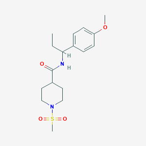 1-METHANESULFONYL-N-[1-(4-METHOXYPHENYL)PROPYL]PIPERIDINE-4-CARBOXAMIDE