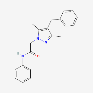 2-(4-benzyl-3,5-dimethyl-1H-pyrazol-1-yl)-N-phenylacetamide