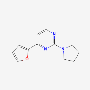 4-(Furan-2-yl)-2-(pyrrolidin-1-yl)pyrimidine