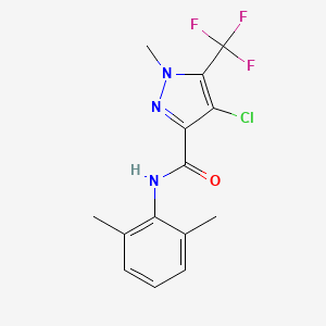 4-chloro-N-(2,6-dimethylphenyl)-1-methyl-5-(trifluoromethyl)-1H-pyrazole-3-carboxamide