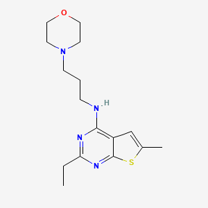 2-ethyl-6-methyl-N-[3-(4-morpholinyl)propyl]thieno[2,3-d]pyrimidin-4-amine