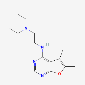 molecular formula C14H22N4O B4484978 N'-(5,6-dimethylfuro[2,3-d]pyrimidin-4-yl)-N,N-diethyl-1,2-ethanediamine 