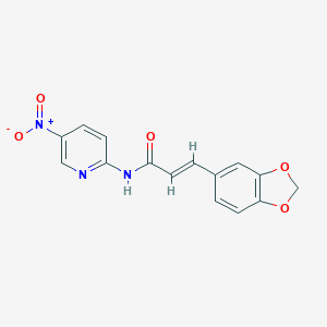 3-(1,3-benzodioxol-5-yl)-N-{5-nitro-2-pyridinyl}acrylamide