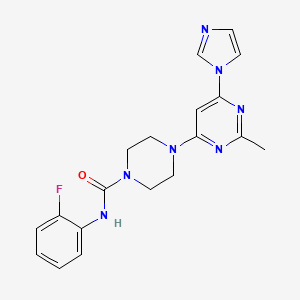 N-(2-fluorophenyl)-4-[6-(1H-imidazol-1-yl)-2-methyl-4-pyrimidinyl]-1-piperazinecarboxamide