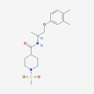 N-[1-(3,4-DIMETHYLPHENOXY)PROPAN-2-YL]-1-METHANESULFONYLPIPERIDINE-4-CARBOXAMIDE