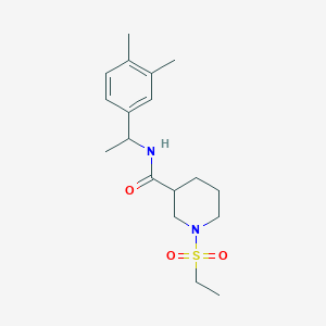 N-[1-(3,4-dimethylphenyl)ethyl]-1-(ethylsulfonyl)-3-piperidinecarboxamide