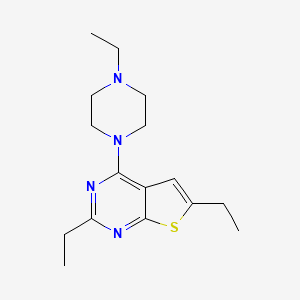 2,6-diethyl-4-(4-ethyl-1-piperazinyl)thieno[2,3-d]pyrimidine