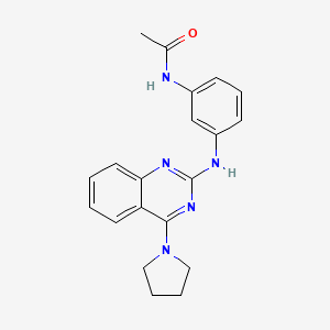 N-(3-{[4-(1-pyrrolidinyl)-2-quinazolinyl]amino}phenyl)acetamide