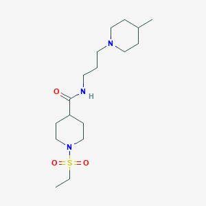 1-(ETHANESULFONYL)-N-[3-(4-METHYLPIPERIDIN-1-YL)PROPYL]PIPERIDINE-4-CARBOXAMIDE