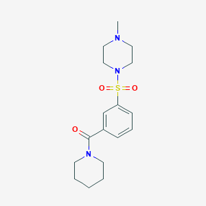 1-METHYL-4-[3-(PIPERIDINE-1-CARBONYL)BENZENESULFONYL]PIPERAZINE