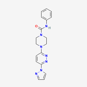 N-phenyl-4-[6-(1H-pyrazol-1-yl)-3-pyridazinyl]-1-piperazinecarboxamide