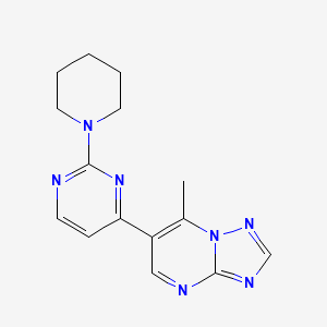 7-methyl-6-[2-(1-piperidinyl)-4-pyrimidinyl][1,2,4]triazolo[1,5-a]pyrimidine